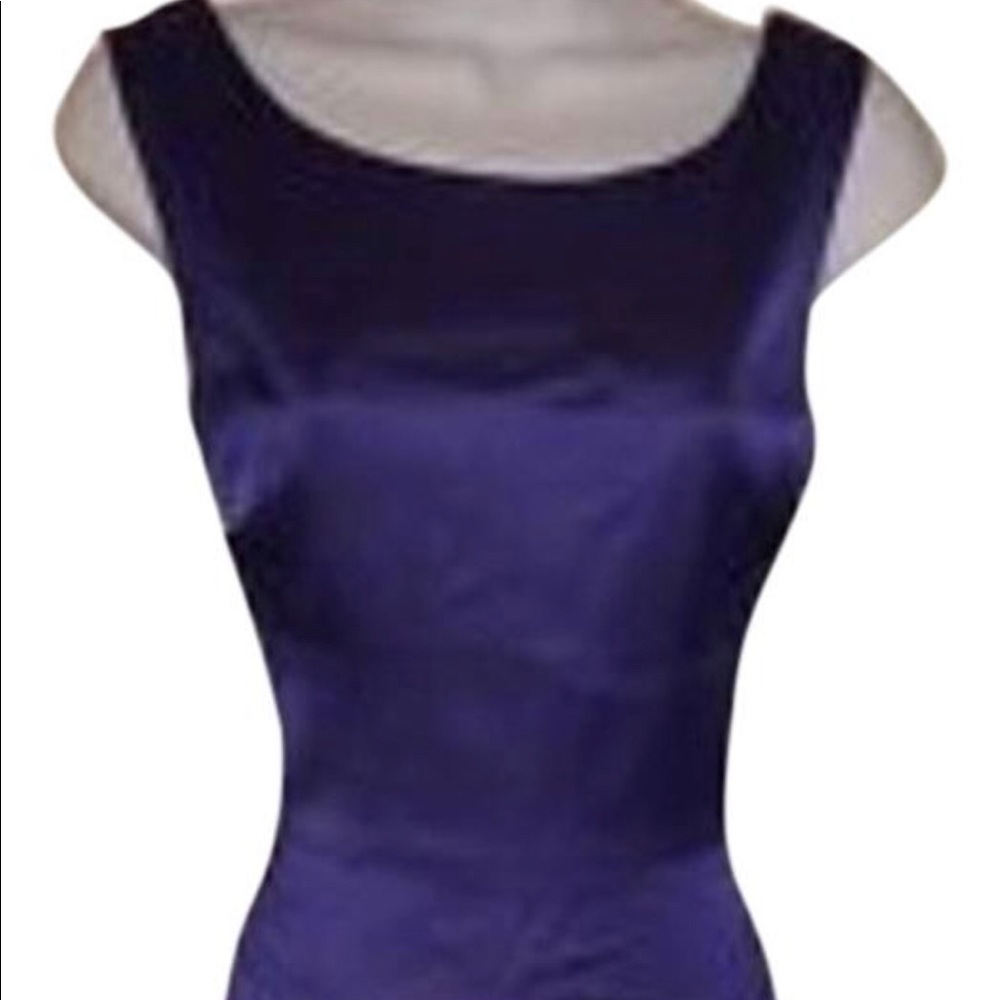 Donna Ricco purple satin silk cocktail dress sz 4